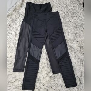 Lot 90 Degree by Reflex & Kyodan Moto Black Leggings S
